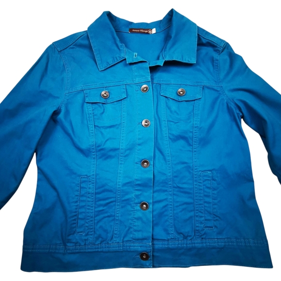 Blue Button-Up Jacket - Picture 4 of 12